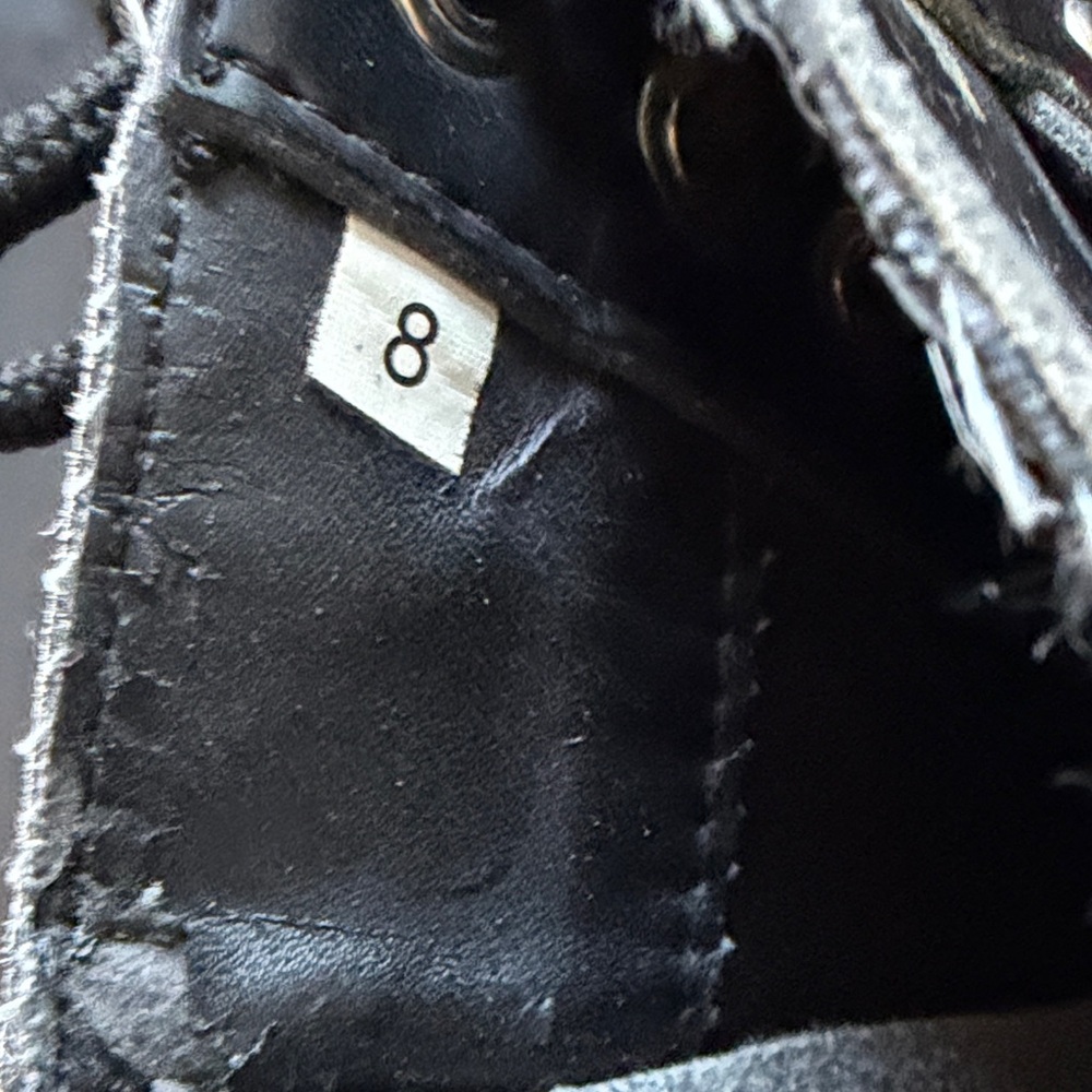 Demonia Knee High Combat Boots Black Lace Up Buckle Goth Punk Alt Women’s 8 - Picture 10 of 15